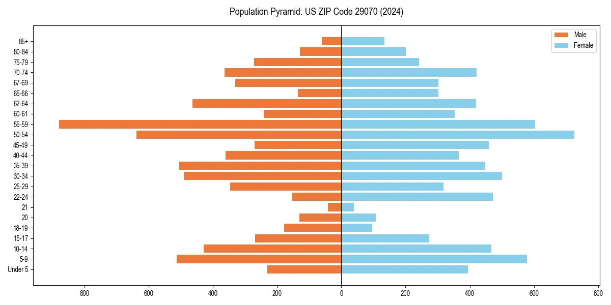 Population pyramid for 