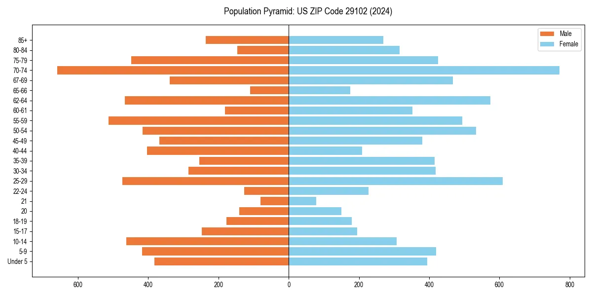 Population pyramid for 