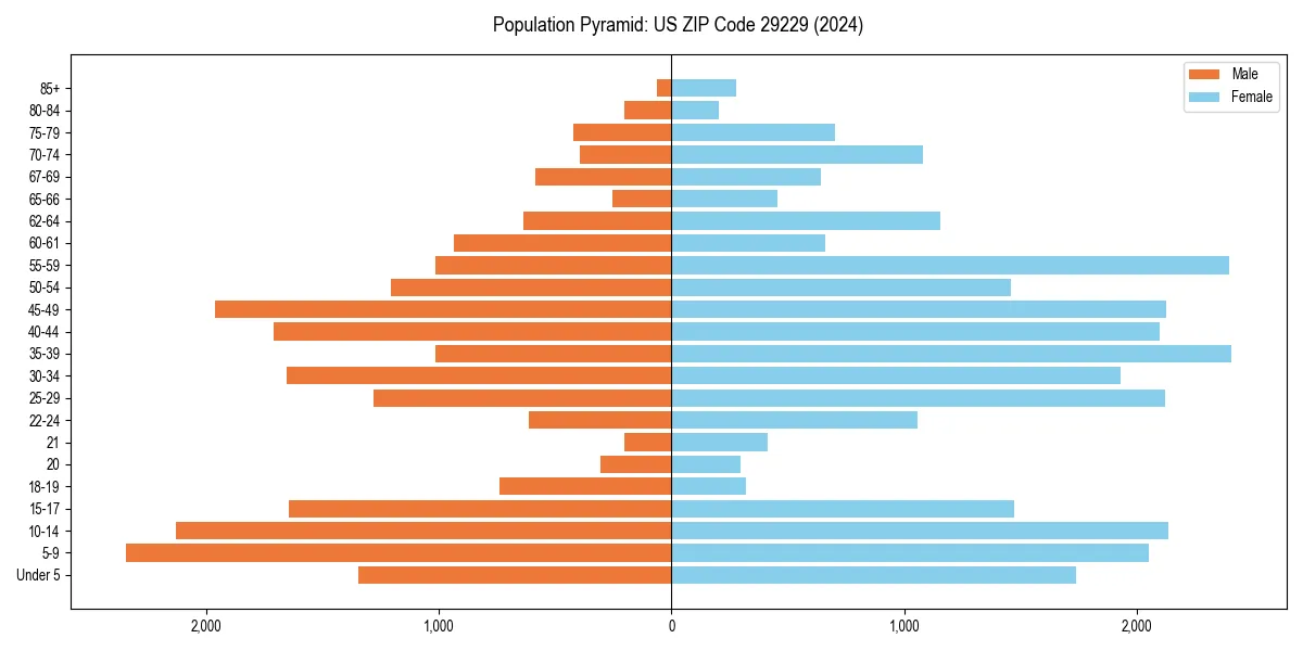 Population pyramid for 