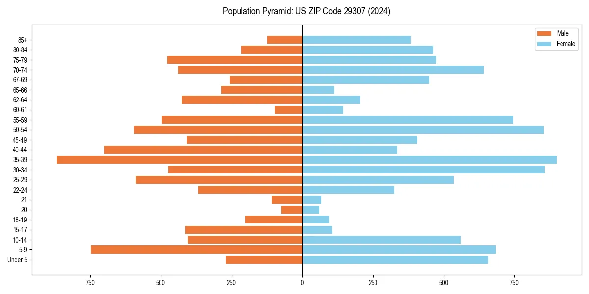Population pyramid for 
