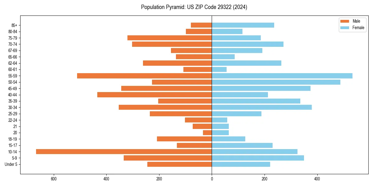 Population pyramid for 