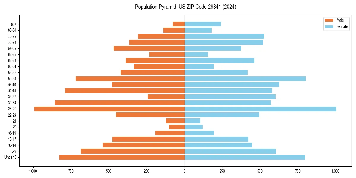 Population pyramid for 
