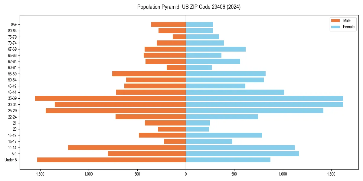 Population pyramid for 