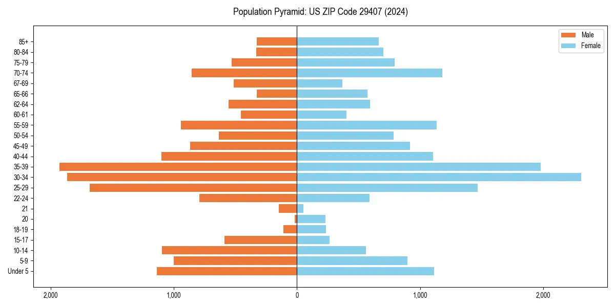 Population pyramid for 