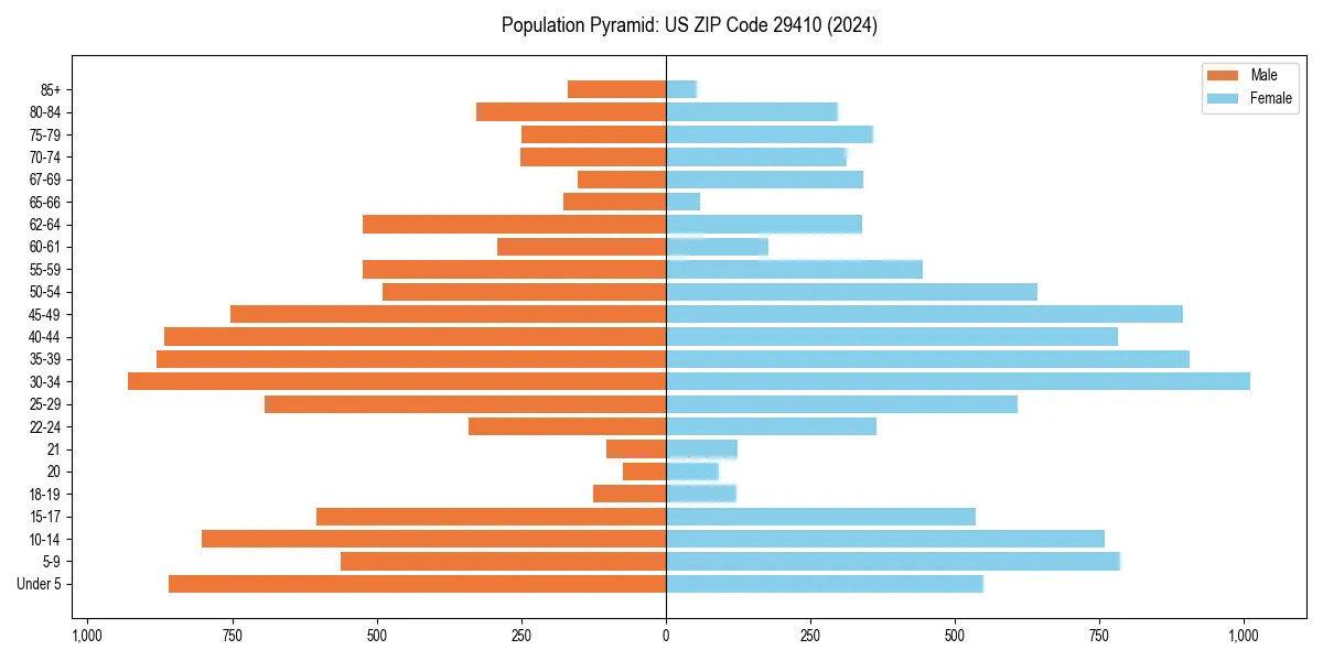 Population pyramid for 