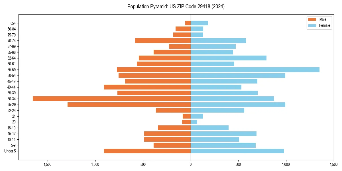 Population pyramid for 