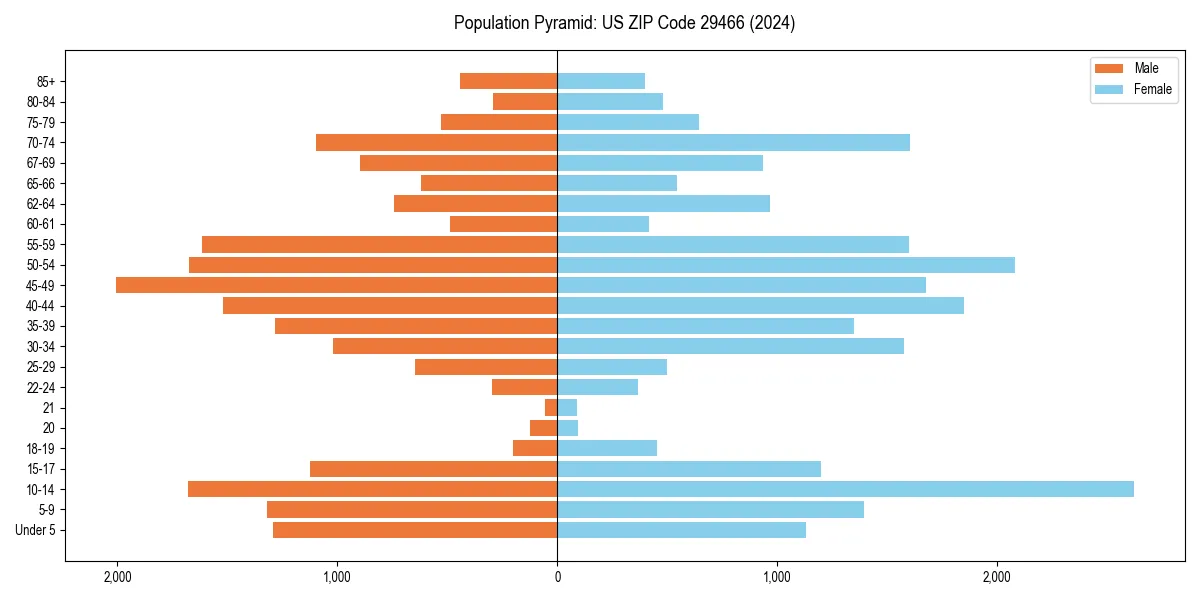 Population pyramid for 