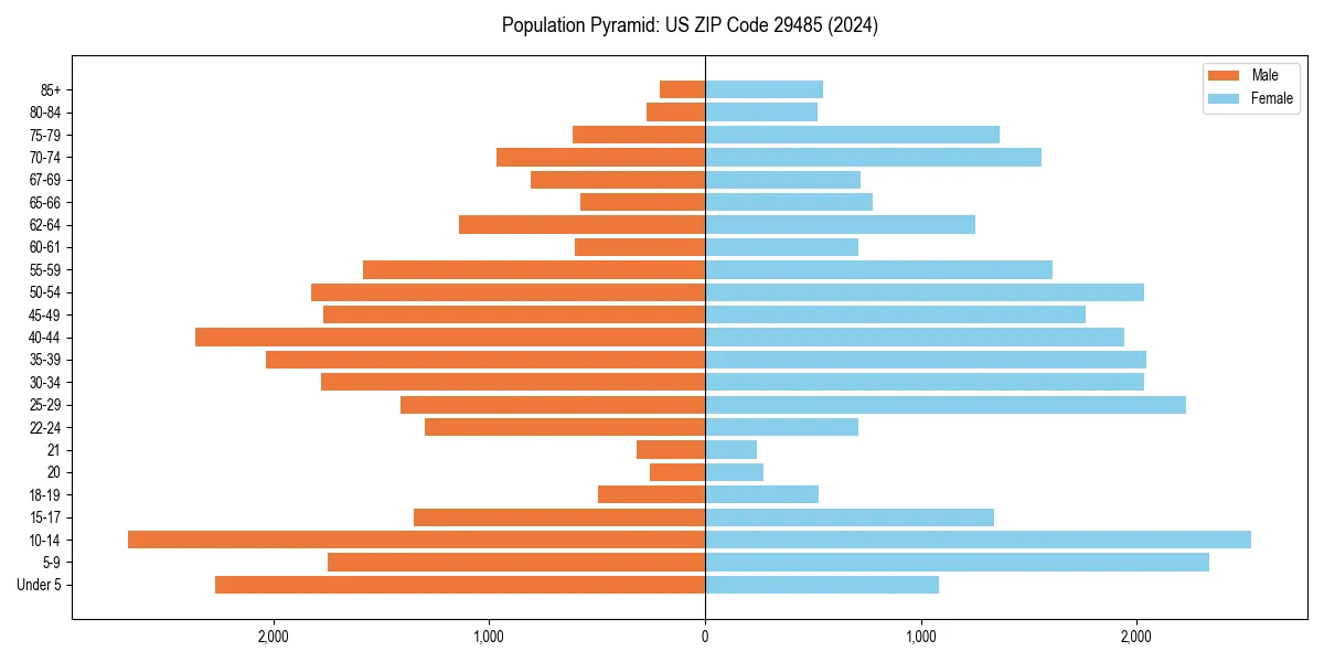 Population pyramid for 