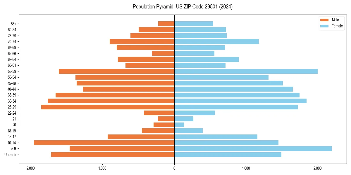 Population pyramid for 