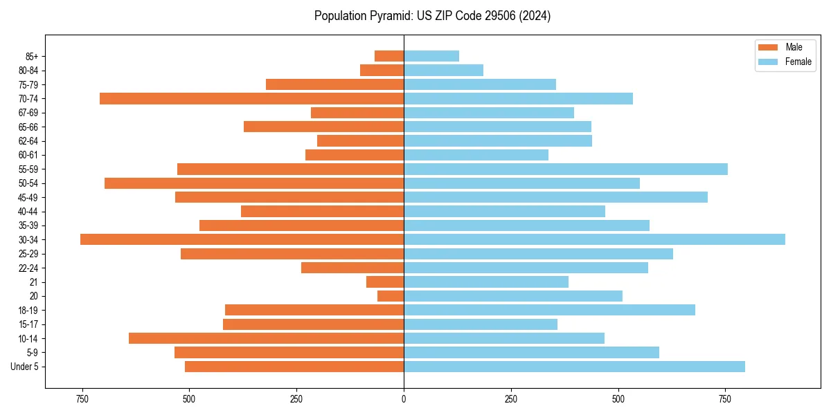 Population pyramid for 