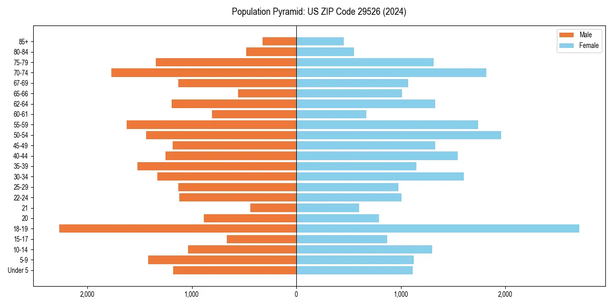 Population pyramid for 