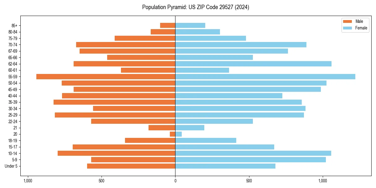 Population pyramid for 