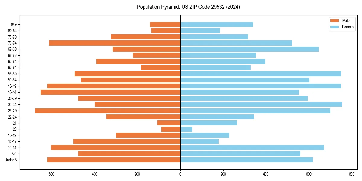 Population pyramid for 