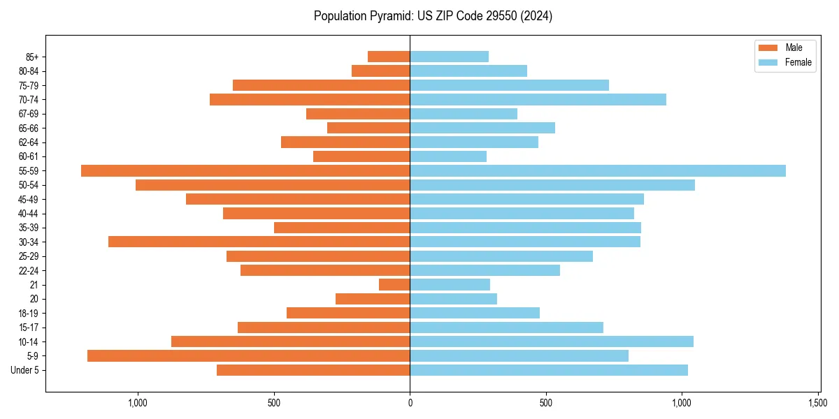 Population pyramid for 