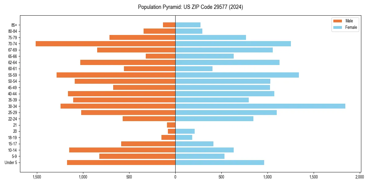 Population pyramid for 