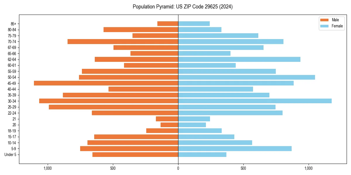 Population pyramid for 