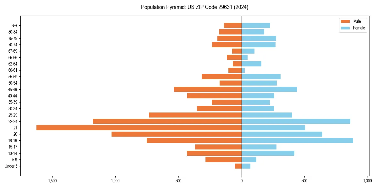 Population pyramid for 