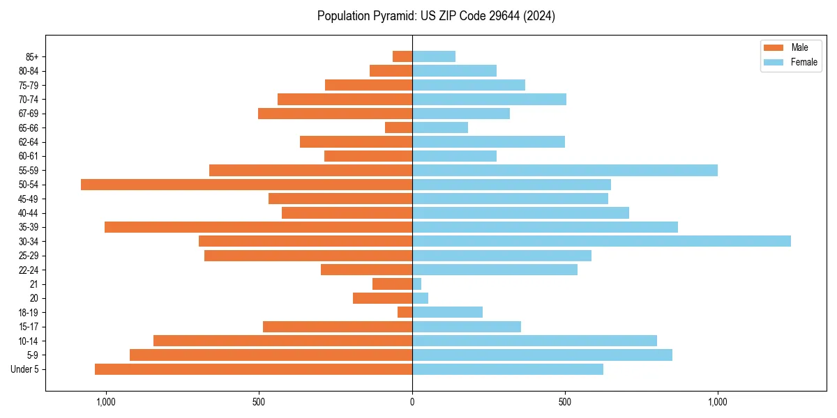 Population pyramid for 