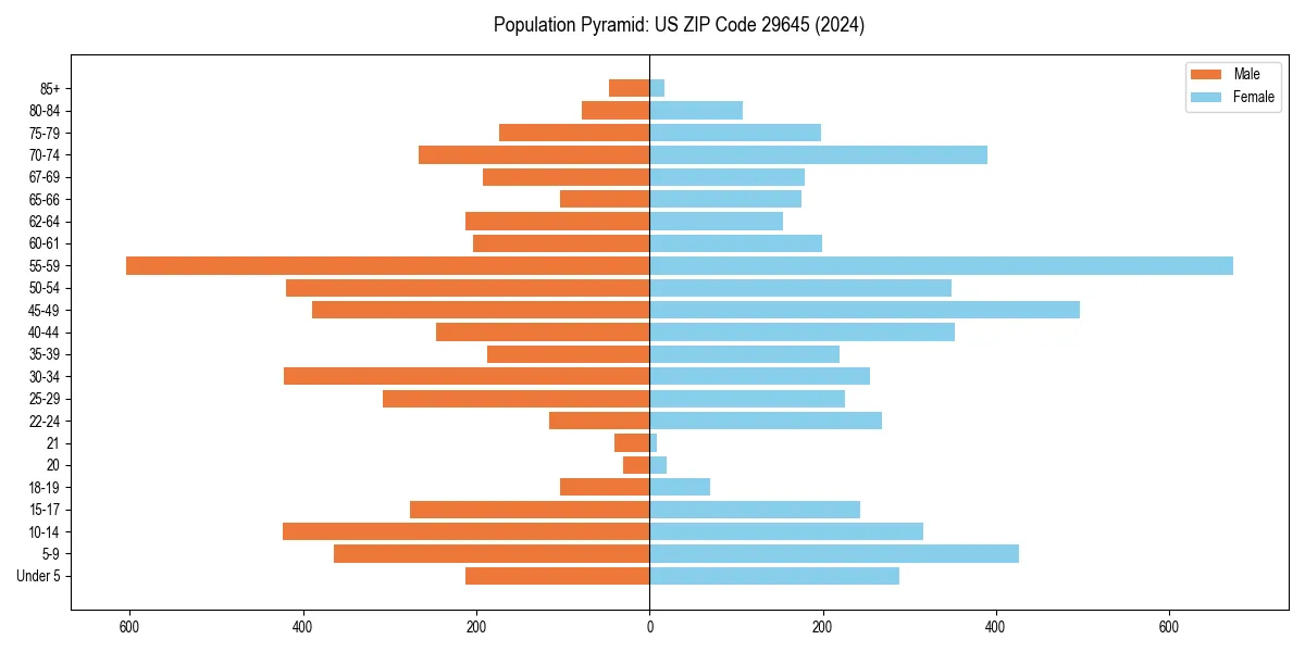 Population pyramid for 