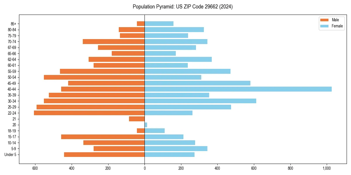 Population pyramid for 
