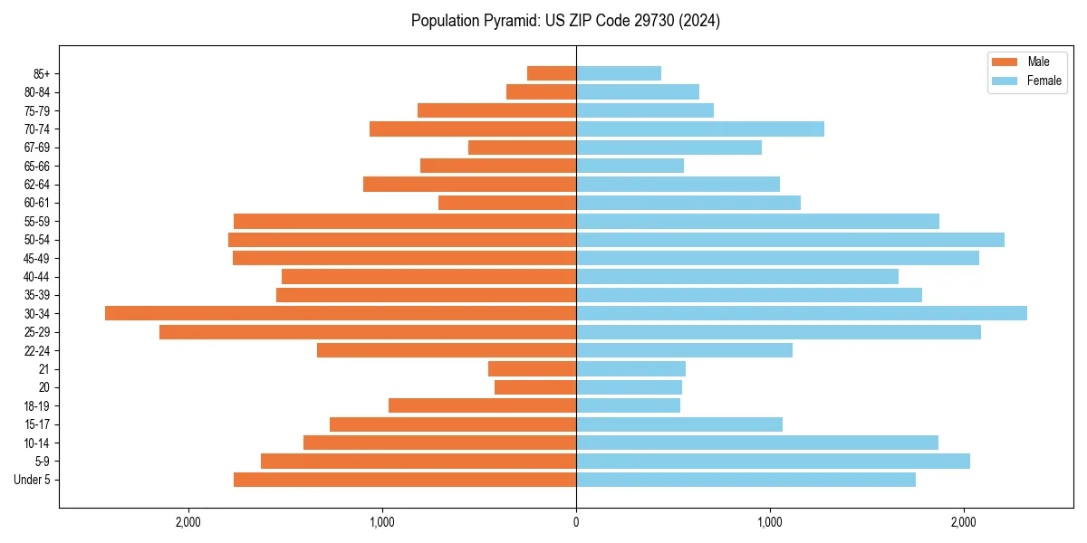 Population pyramid for 