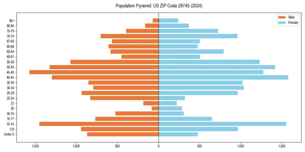 Population pyramid for 