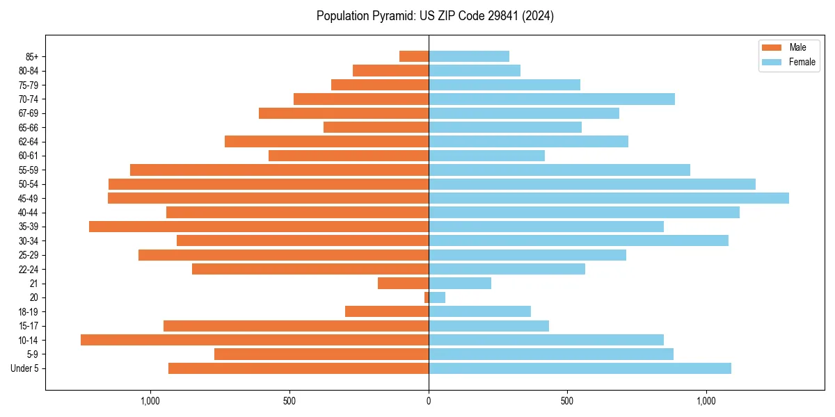Population pyramid for 
