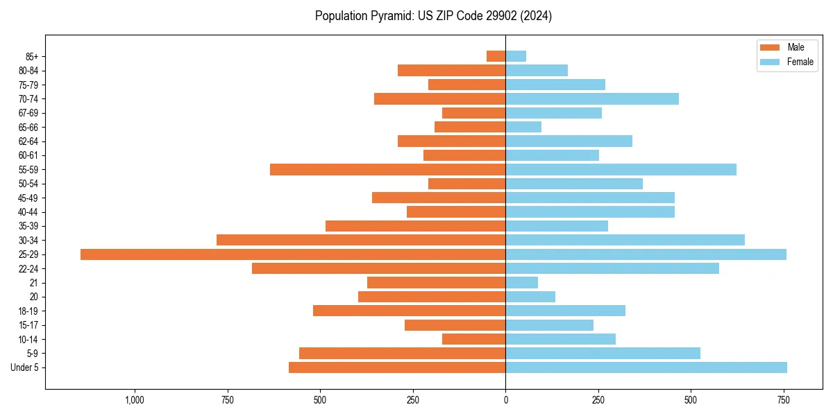 Population pyramid for 