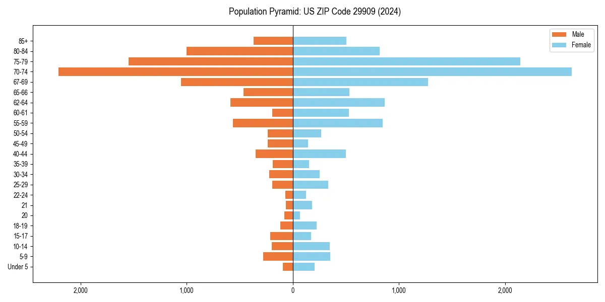 Population pyramid for 