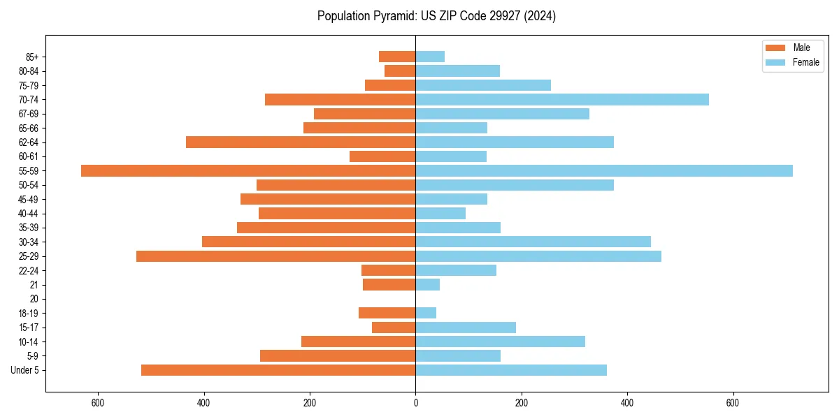 Population pyramid for 