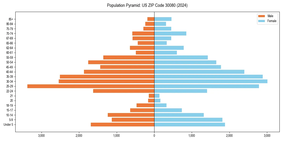 Population pyramid for 