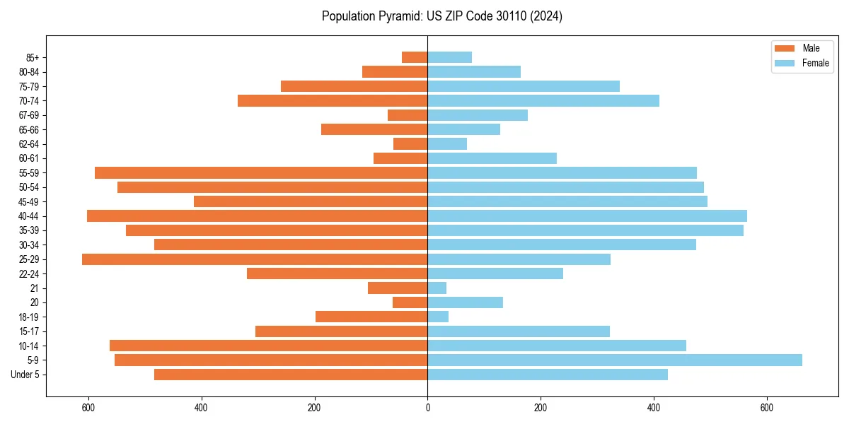 Population pyramid for 