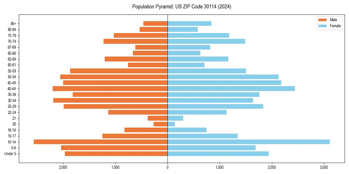 Population pyramid for 
