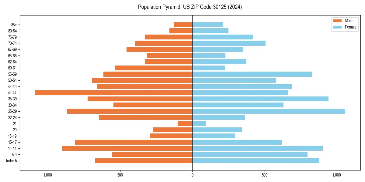 Population pyramid for 