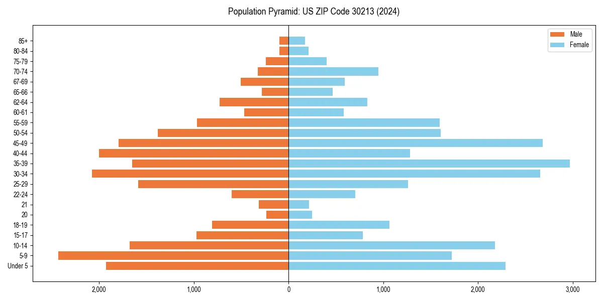 Population pyramid for 