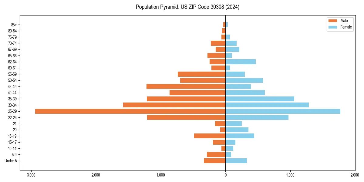 Population pyramid for 