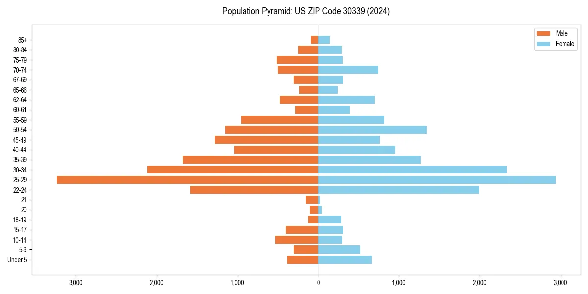 Population pyramid for 
