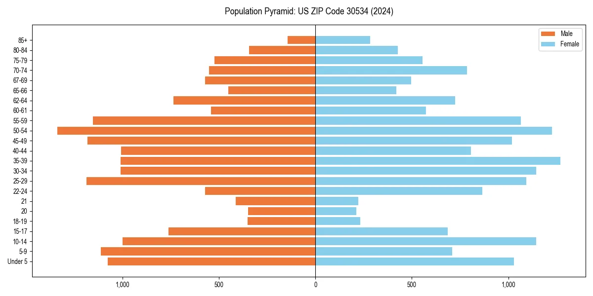 Population pyramid for 
