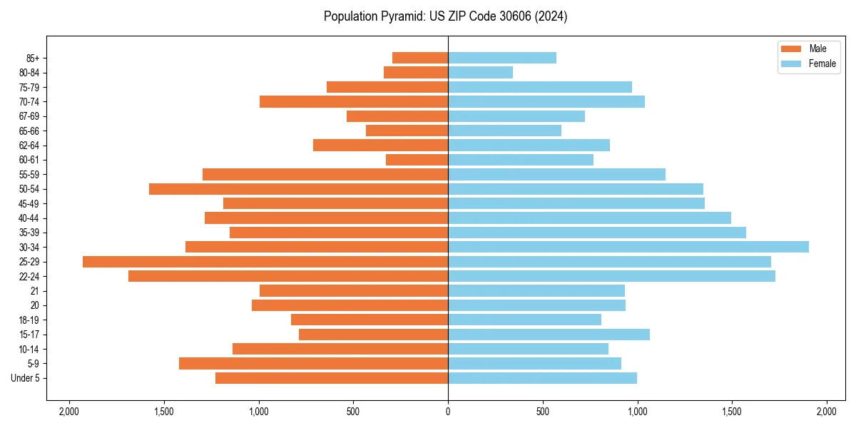 Population pyramid for 