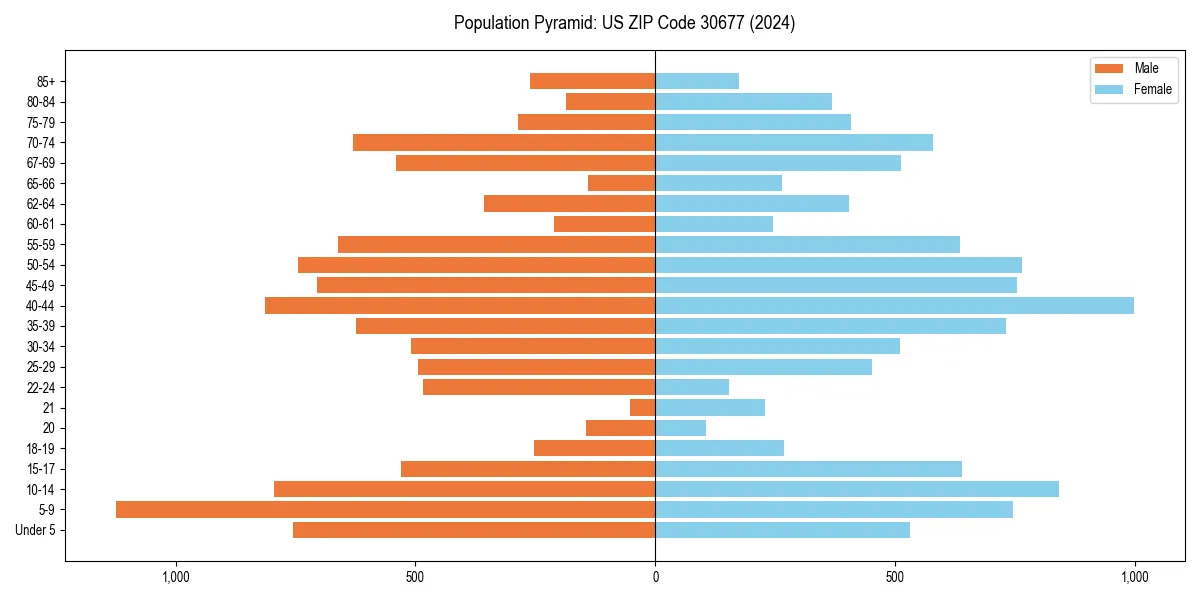 Population pyramid for 