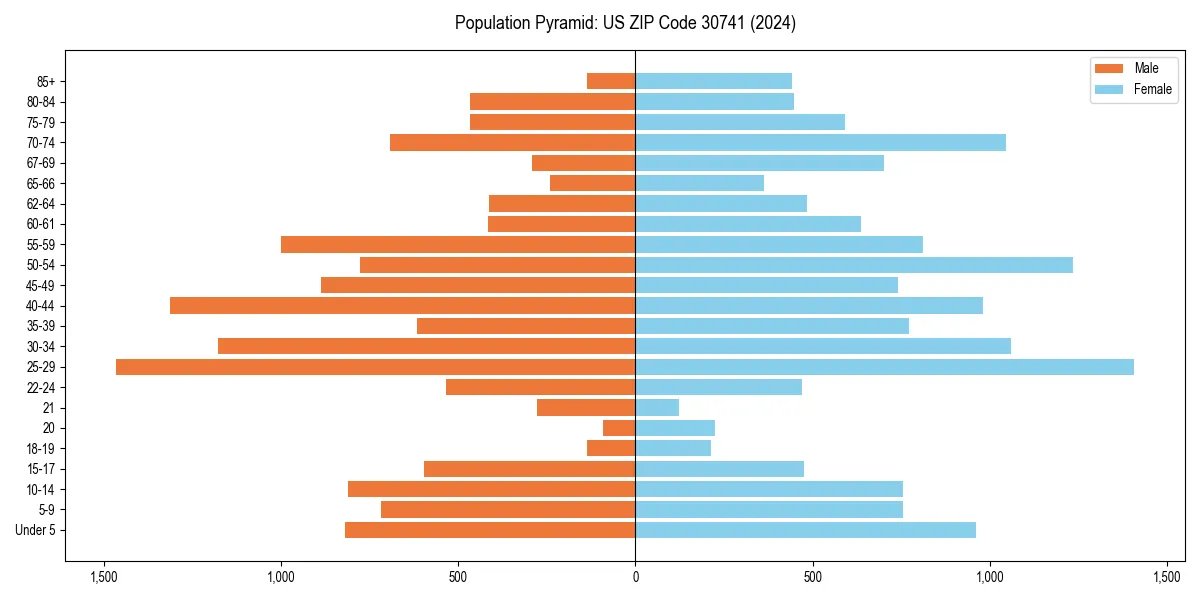 Population pyramid for 