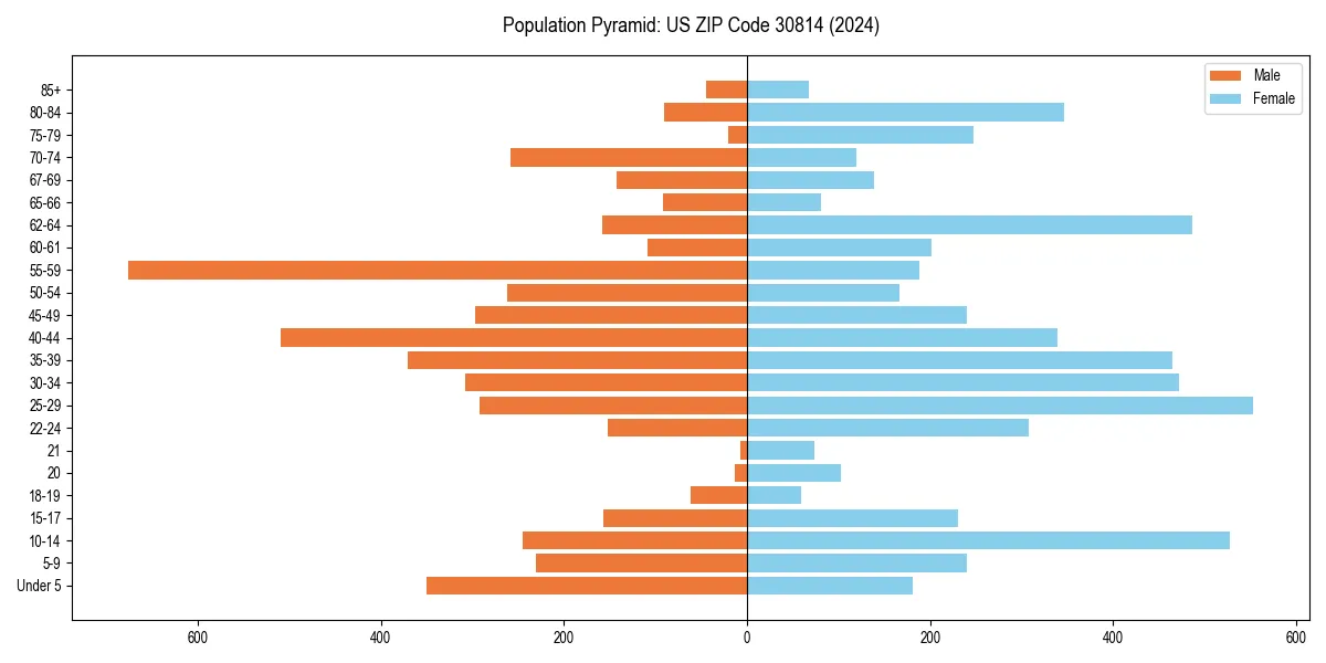 Population pyramid for 