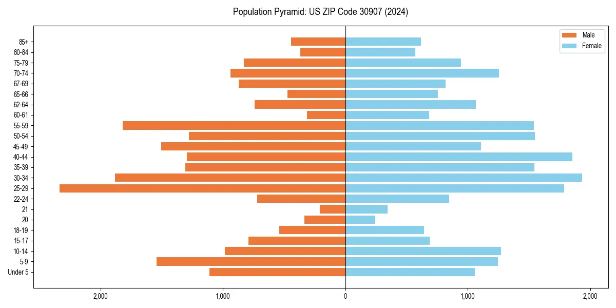 Population pyramid for 