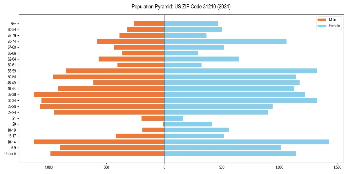 Population pyramid for 