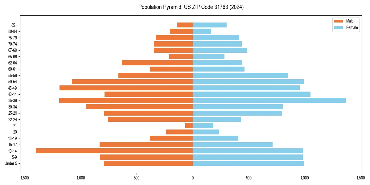 Population pyramid for 