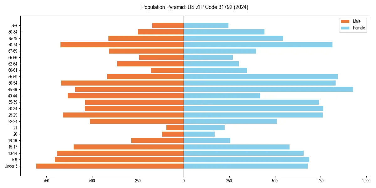 Population pyramid for 