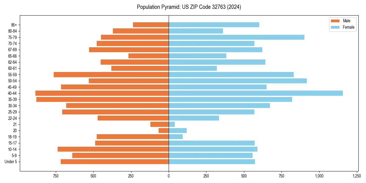 Population pyramid for 