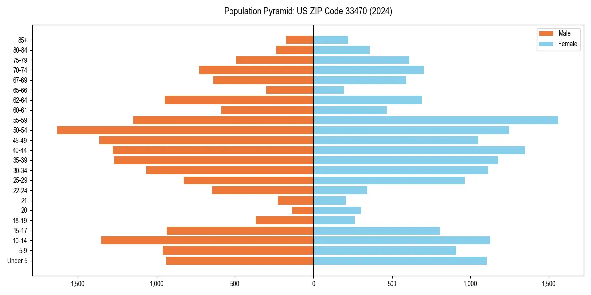 Population pyramid for 