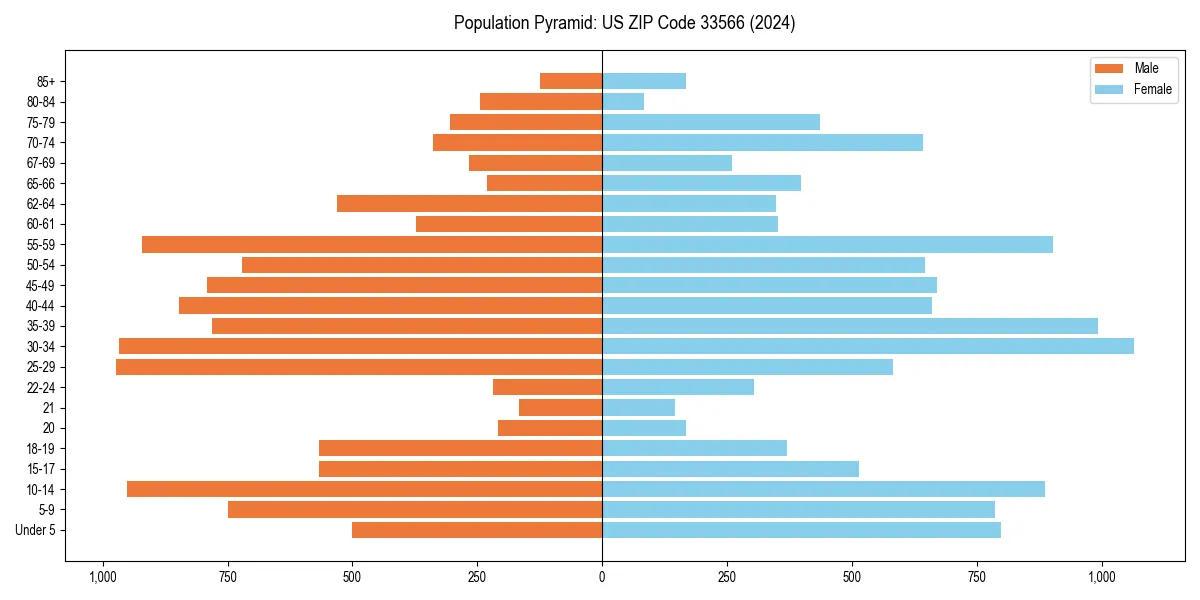 Population pyramid for 