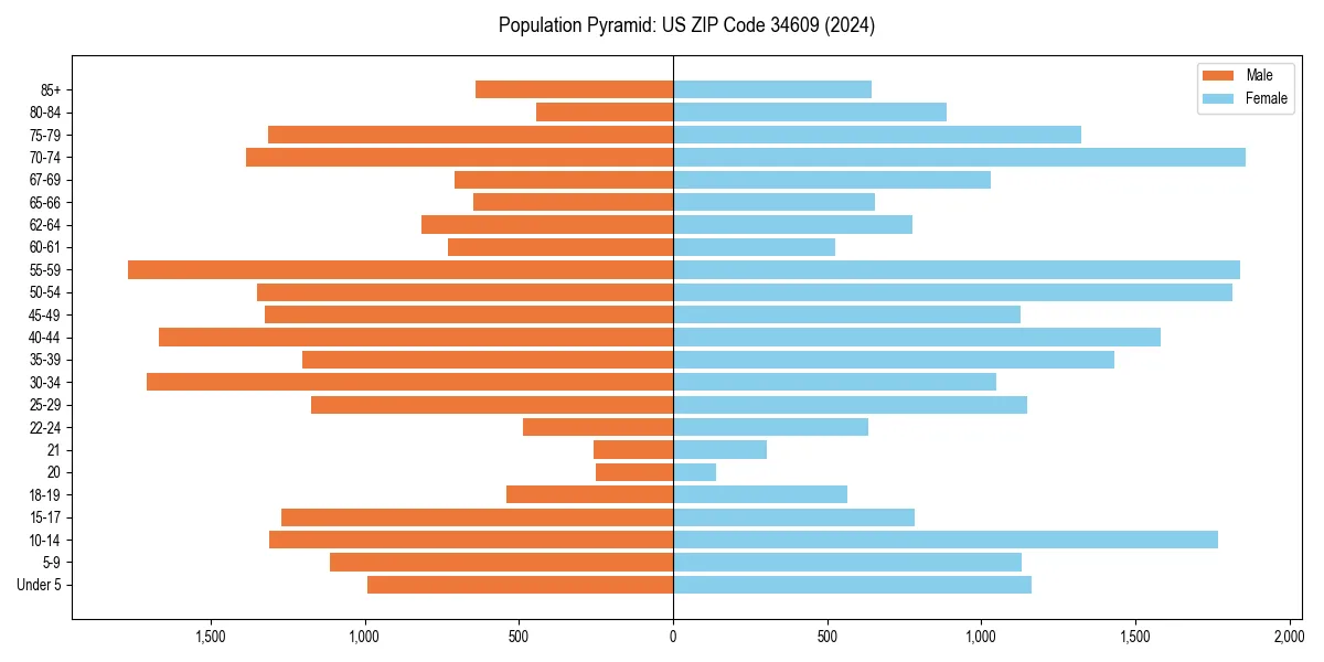Population pyramid for 